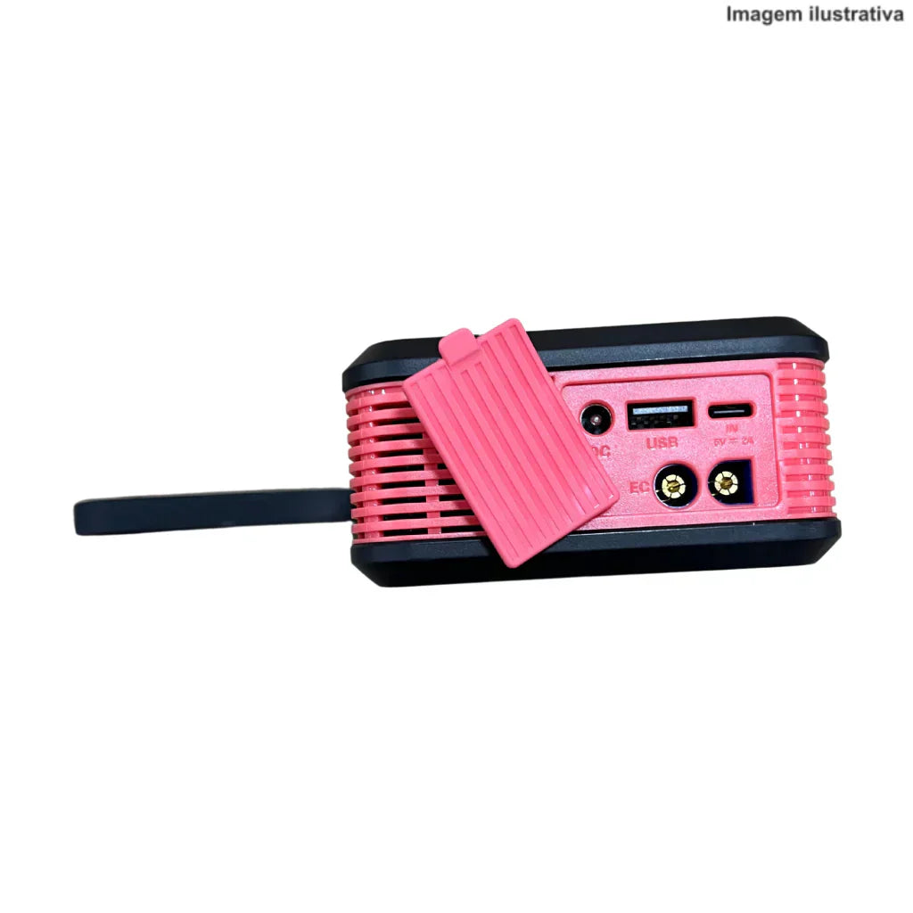 CARGA DE BATERIA + BOMBA DE AR PORTÁTIL + LANTERNA [3 em 1]