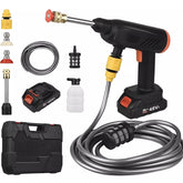 LAVADORA PORTÁTIL DE ALTA PRESSÃO Mangueira de 5m + Bateria Recarregável